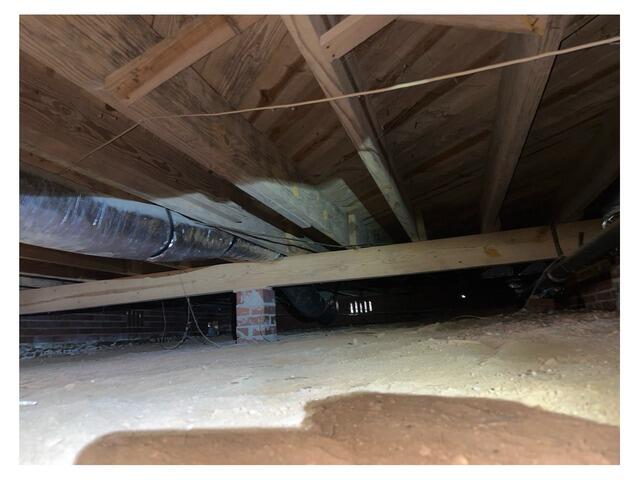 Crawl Space Transformation in Randleman, NC - From Damp & Dirty to Clean, Dry, and Protected - Before Photo