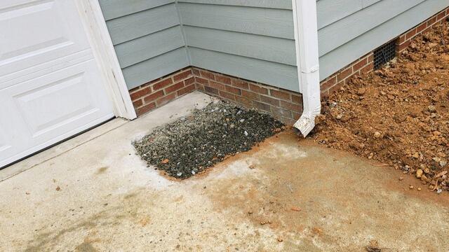 Helical Pier Installation Stabilizes Settling Foundation in Durham, NC - After Photo