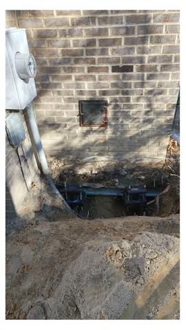 Helical Pier Installation for Foundation Stabilization - Willow Springs, NC - Before Photo