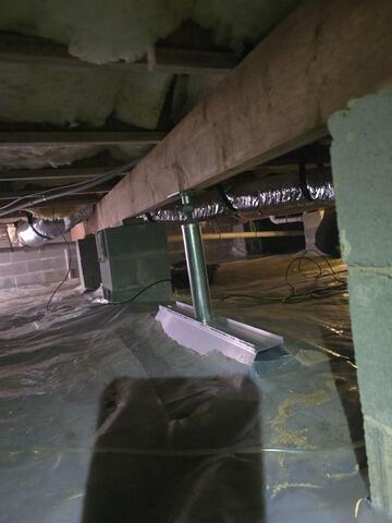 Support Jack Installation for Floor Stabilization | Durham, NC - After Photo
