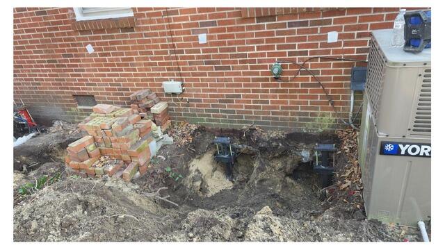 Helical Pier Foundation Stabilization | Elizabeth City, NC - Before Photo