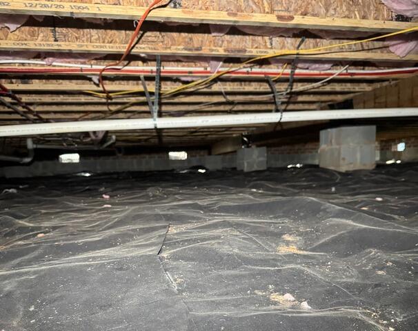 Crawl Space Encapsulation with SaniDry Sedona Dehumidifier in Graham, NC - Before Photo