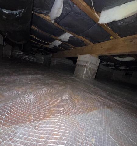 Sagging Floors Stabilized with SmartJack Support System in Durham, NC - Before Photo