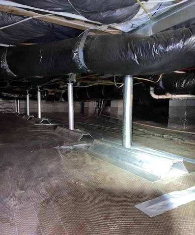 Sagging Floors Stabilized with SmartJack Support System in Durham, NC - After Photo