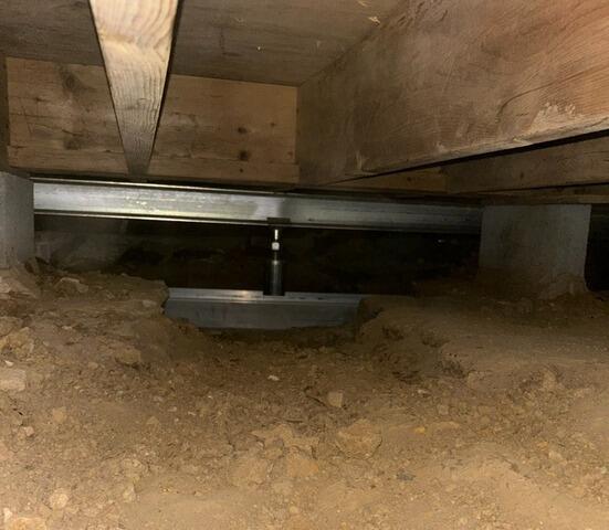 SmartJack Crawl Space Support Installation Fixes Sinking Floor in Mocksville, NC