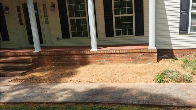 Helical Pier Foundation Repair Stabilizes Settling Porch in Stoneville, NC - After Photo
