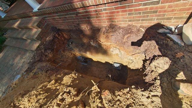 Helical Pier Foundation Repair Stabilizes Settling Porch in Stoneville, NC - Before Photo