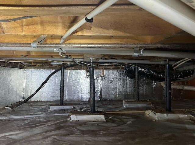 Durham, NC Crawl Space Support Jack Installation & Structural Floor Stabilization - Before Photo