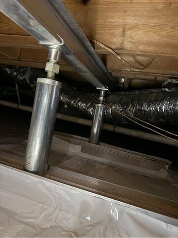 Durham, NC Crawl Space Support Jack Installation & Structural Floor Stabilization - After Photo