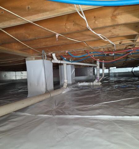 Moisture Control & Crawl Space Encapsulation in Durham, NC - After Photo