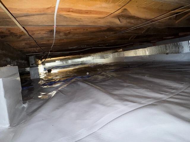 Standing Water in Crawl Space Solved with Vapor Barrier in New Hill, NC - After Photo
