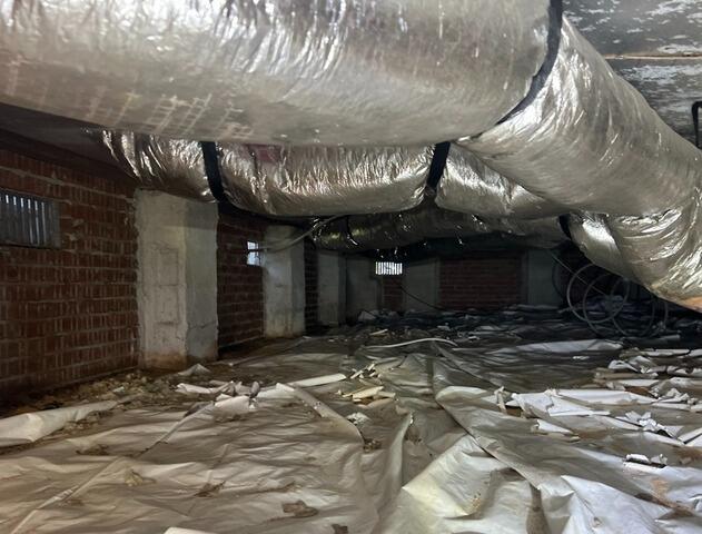 Crawl Space Moisture Protection in Louisburg, NC - Before Photo