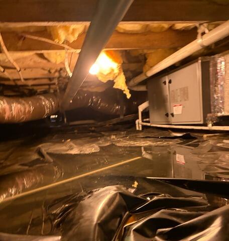 Crawl Space Moisture Repair in High Point, NC - Before Photo