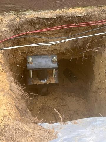 Helical Pier Foundation Stabilization in Kitty Hawk, NC - Before Photo