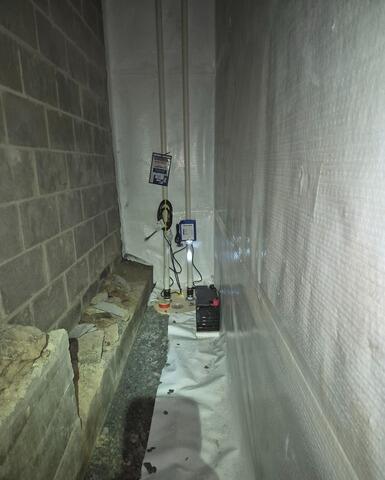 Basement Waterproofing with Vapor Barrier & Sump Pump in Blowing Rock, NC - After Photo