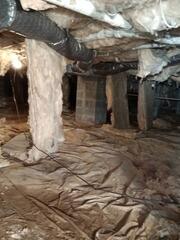 Crawlspace Transformation with Vapor Barrier & SmartJack Support - Lenoir, NC