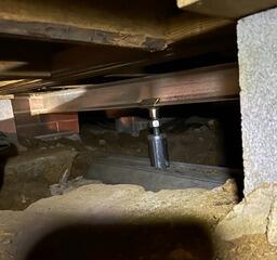 Strengthening a Sinking Crawl Space in Mocksville, NC