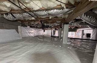 Crawl Space Encapsulation & SaniDry Sedona Dehumidifier Installation in Denton, NC