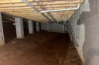 Fleetwood, NC Crawl Space Encapsulation with Vapor Barrier & SaniDry Dehumidifier Installation