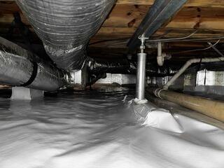 Gibsonville, NC Crawl Space Restored with SmartJacks and Encapsulation System