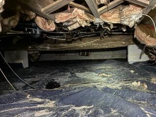 Standing Water in Crawl Space Solved with Vapor Barrier in New Hill, NC