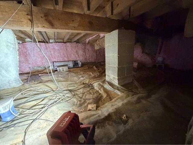 Crawl Space Encapsulation in Highland, Maryland - Before Photo