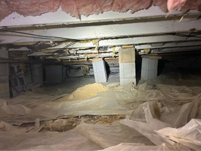 Crawl Space Encapsulation in Cooksville, Maryland - Before Photo