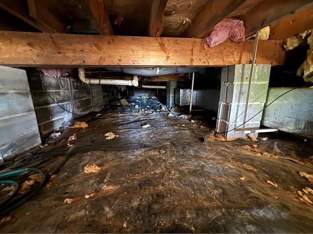 Crawl Space Encapsulation in Savage, Maryland - Before Photo
