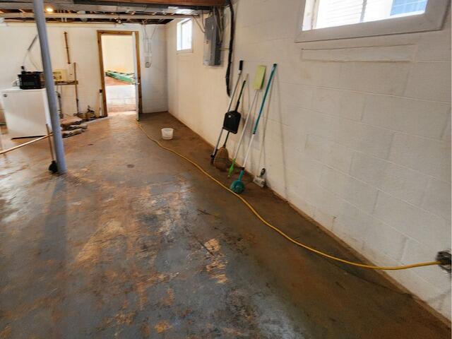 Basement Waterproofing in Charlottesville, Virginia - Before Photo