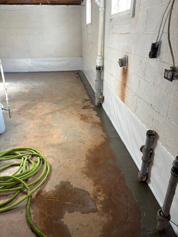 Basement Waterproofing in Charlottesville, Virginia - After Photo