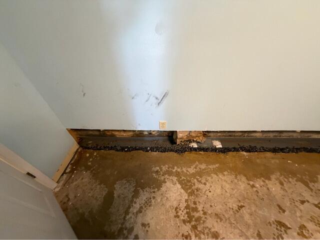 Basement Waterproofing in Charlottesville, Virginia - Before Photo