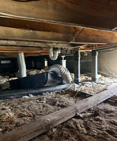 Crawl Space Encapsulation in Powhatan, Virginia - Before Photo