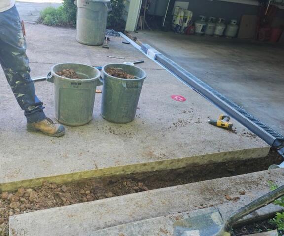 Keeping a garage floor dry in Mc Lean, Virginia - Before Photo