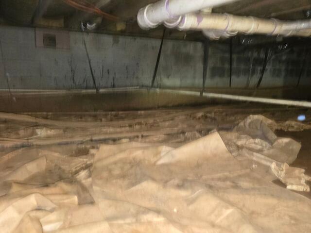 Crawl Space Waterproofing in Bracey, Virginia - Before Photo