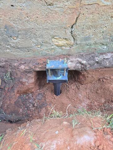 Helical Pier Installation for Failing Foundation in Bedford, Virginia - After Photo