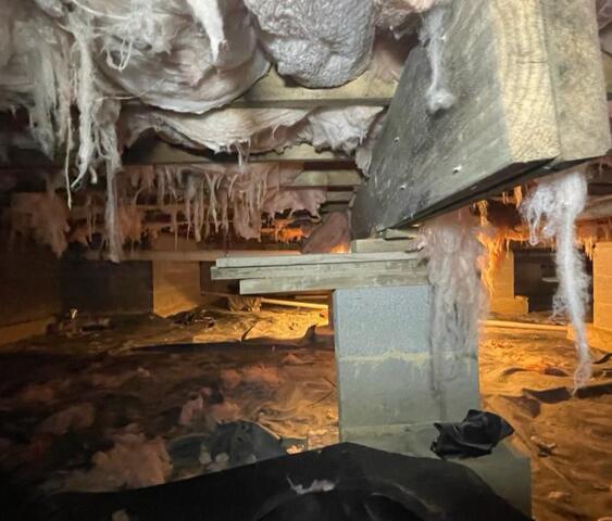 Major crawl space repair located near Inwood, WV