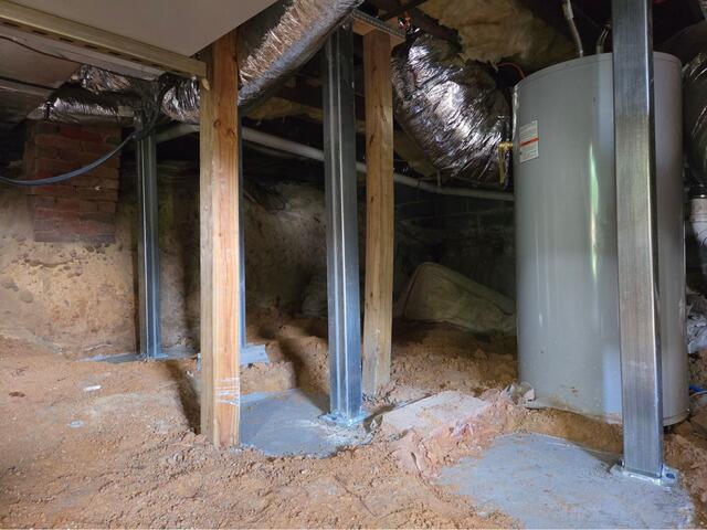 Floor Support Project in Radford, Virginia Home.