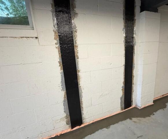Wall stabilization in Sykesville, Maryland