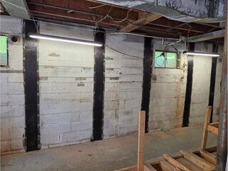 CarbonArmor used on Bowing Walls in Lynchburg, Virginia