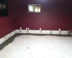 Wet basement repair in Falls Church, Virginia