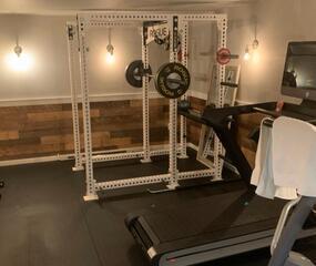 Waterproofing basement gym in Vienna, Virginia