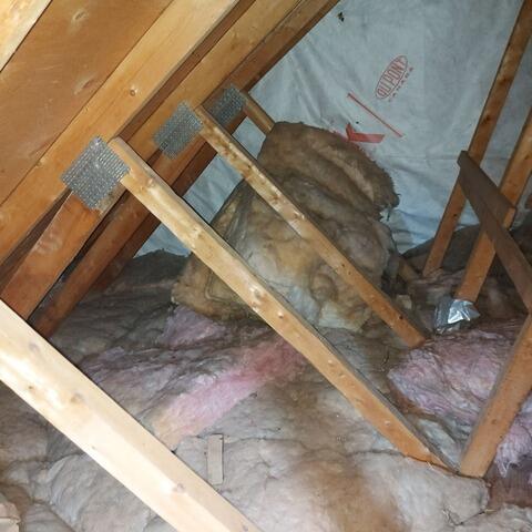 A complete attic insulation in Montebello, Quebec with True Soft Cellulose - Before Photo
