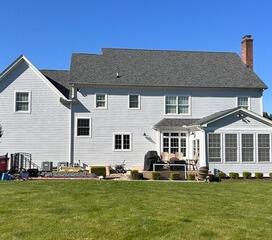 Exterior transformation from Green to Gray in Meriden,CT.