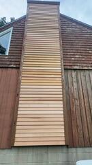 Exterior Cedar Siding Replacement & Chimney Chase Repair in Middlebury, CT