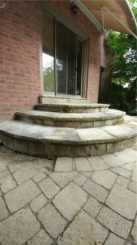 Sinking Back Stairs & Concrete Leveling Repair in Mississauga, Ontario - Before Photo