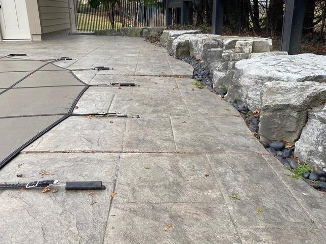 Transform Your Pool Deck into a Safe Oasis with Concrete Leveling in Nobleton - Before Photo