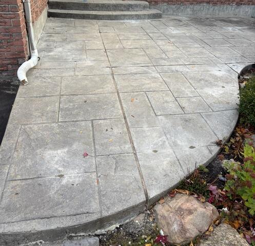 Safe, Beautiful, and Seamless: Bradford Stamped Concrete Repair - After Photo