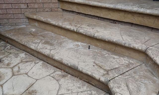 Concrete Leveling in Georgetown, Ontario | Restoring a Settled Front Entrance - Before Photo