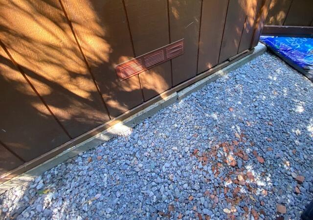 Filling the Voids: Shed Leveling Success in Oshawa, Ontario - Before Photo