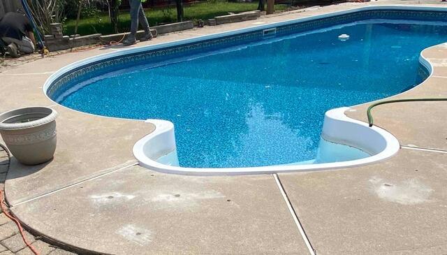 Poolside Concrete Repair & Leveling in Ajax, Ontario - After Photo